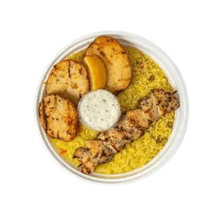 (110). Souvlaki Platter (no salad)