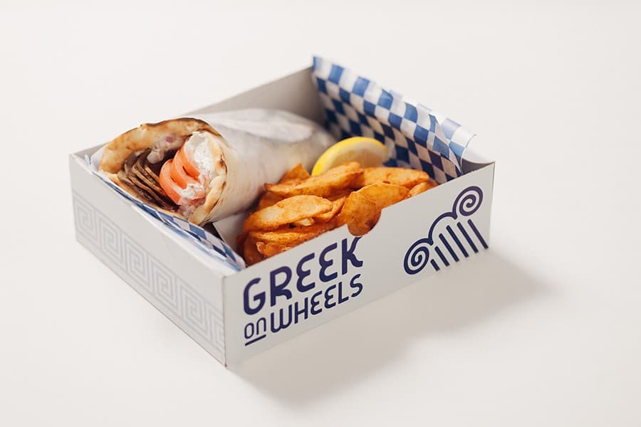 G3. Wrap & Spicy Wedge Fries